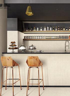 哑光质砖莱中石瓷砖600x12感0姆0古风奶油风卫生间拉莱姆石系槽格