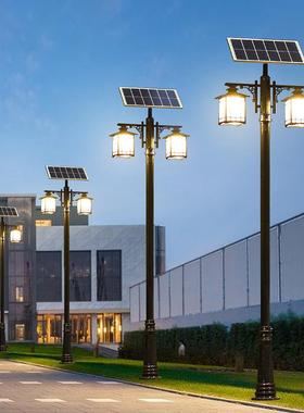 HYN路灯双太3阳能户外水别墅小区家用防院子中式室外庭院米头高杆