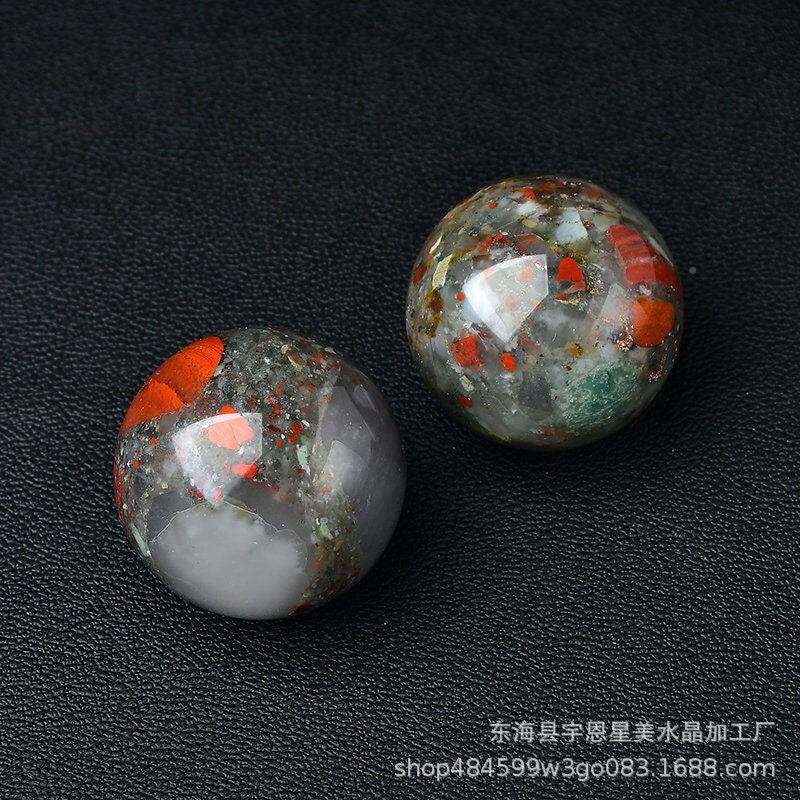 天石然晶龙血石水球水晶原打磨居办公水家晶龙血石球工艺品装饰
