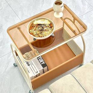 奶轻940奢移动油沙发客厅茶几卧室桌子小推车简约收茶几纳创意小