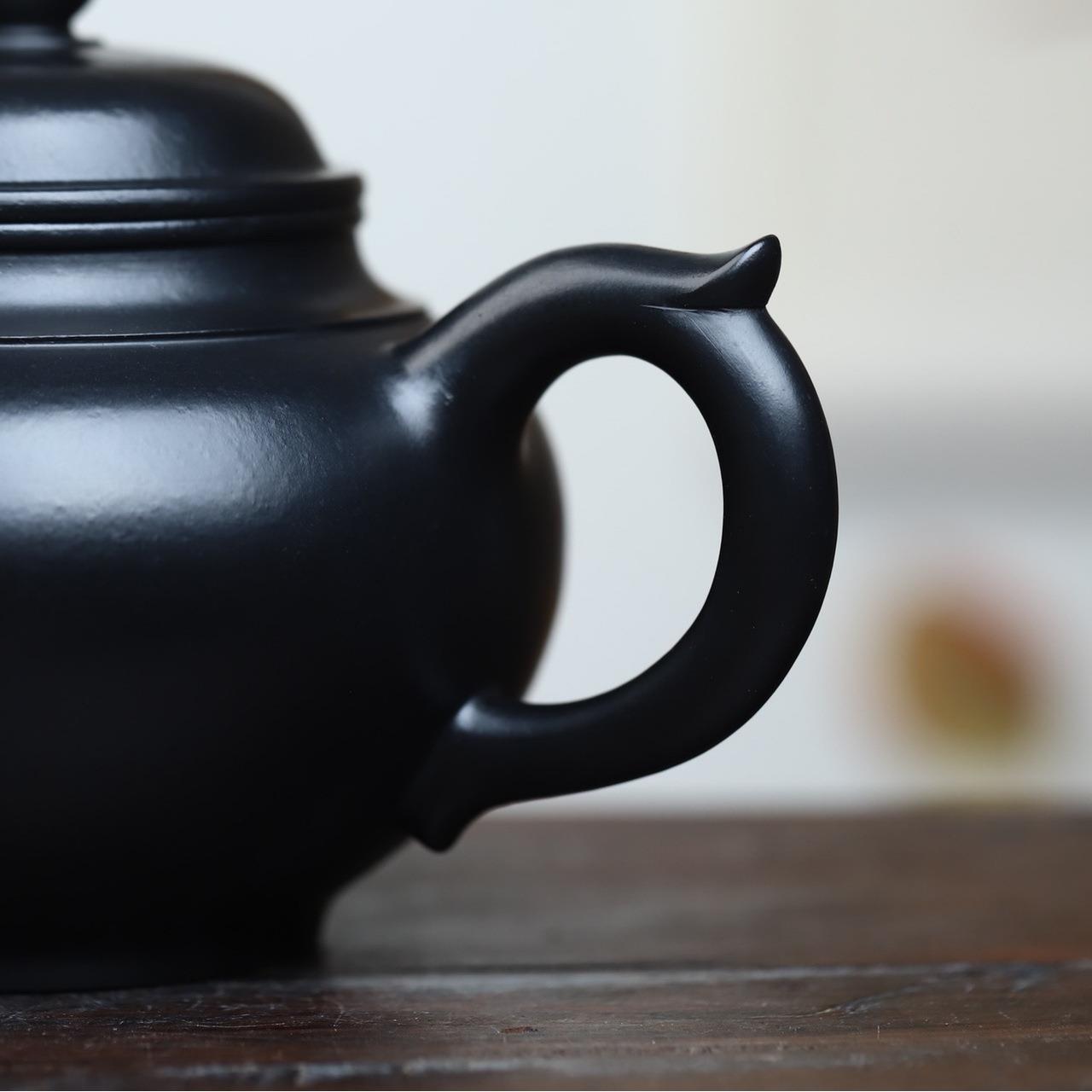笑樱壶宜兴紫砂壶具玩茶道名家938纯茶手工原矿黑泥焐朱泥灰文泡