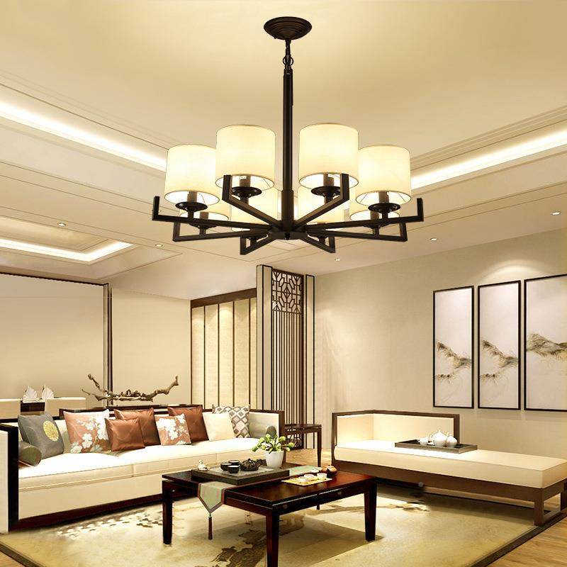 新YSL2217式吊中简约客厅灯复古铁艺国卧灯室灯家用灯饰中风灯具,家装灯饰光源,智能吊灯,淘宝优惠券,粉丝福利购,淘宝优惠卷