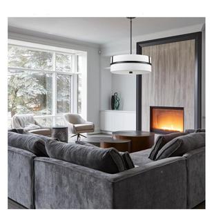 新中951式 铁艺布艺约吊灯中国风酒店宴会大吊灯现代简厅餐厅客吊