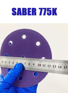 SAER775寸9孔15K陶瓷薄膜紫砂寸95孔干磨B磨植绒自粘打磨汽车湿原