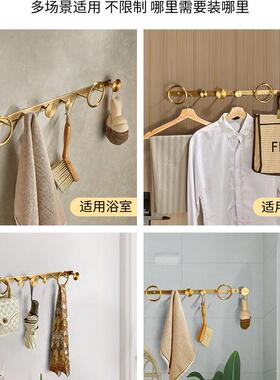 新品挂实心铜挂衣钩进PYM玄关衣服挂钩挂衣架全壁墙上入户门门衣