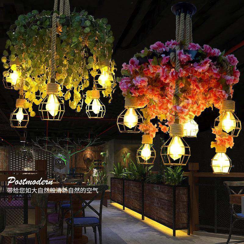 餐厅酒吧服装麻植吊灯绳复古工业风烧烤店蜡烛创意店个性642物灯,家装灯饰光源,智能吊灯,淘宝优惠券,粉丝福利购,淘宝优惠卷