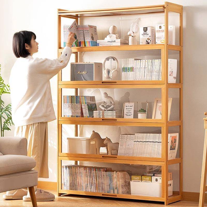 组合多书柜子CMU功能家用客落厅书架实木多地层儿童储物大书橱置