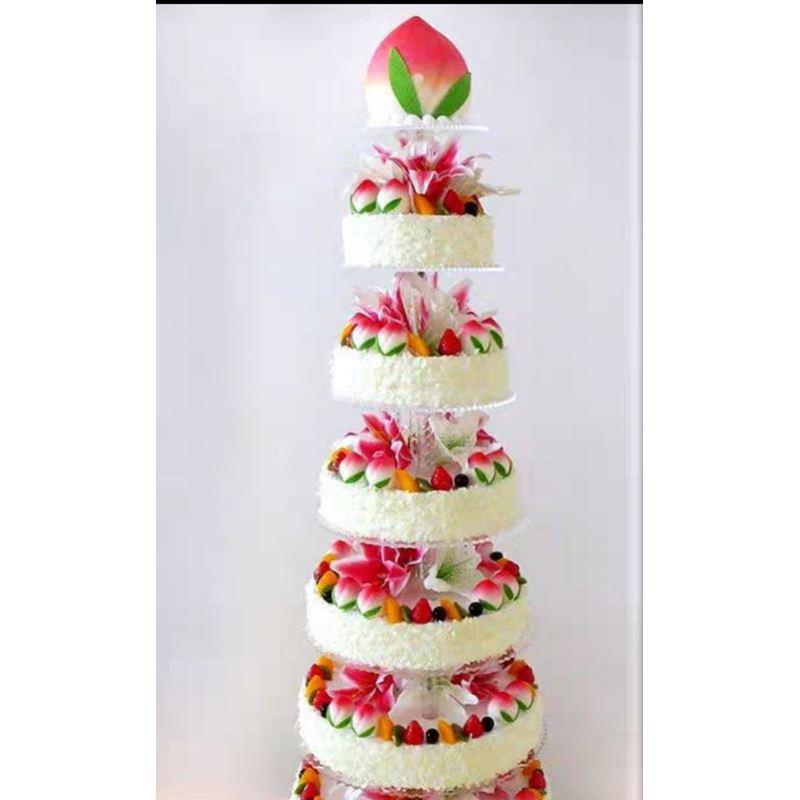 多子蛋糕模2024新款鲜花层型婚礼祝寿水果架假蛋糕橱10045569窗样