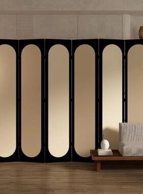 欧式艺E1背级卧屏风隔断客厅室办公室遮KBO挡直播间木景装饰