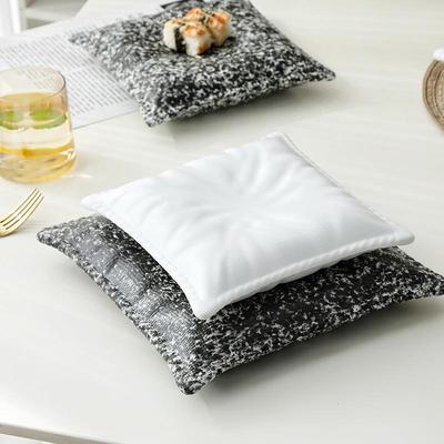 拉陶头瓷沙花边盘枕冷菜盘创意西餐盘家用简约凉菜SDO摆盘商用点