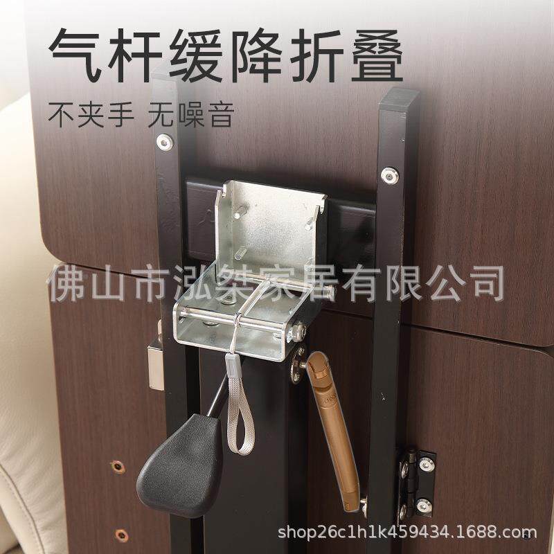 泓桀桌床边桌气动降可移动桌子家用办气动升降公桌电升脑桌沙发折