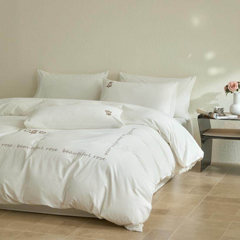 民宿风床上用品四被件套白202518色酒店公寓单被套单床褥人宿舍枕
