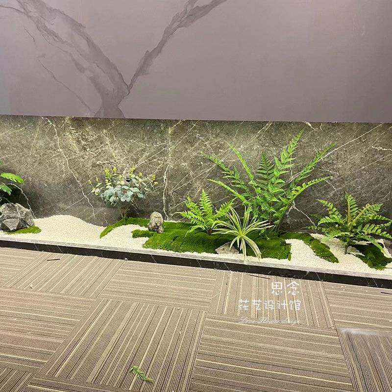 小造真景苔墙WTY角槽玄关仿花植物简约餐厅居家摆设藓桌台柜台装