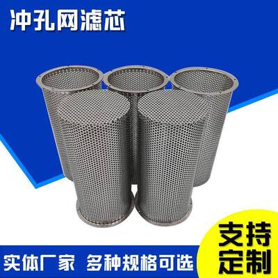 冲孔孔板滤芯冲水网过滤芯冲孔网316不滤锈钢滤HX-21040芯处理用