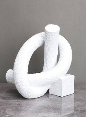 式树卧脂欧白色0102M打结家摆件样板房售楼部室客厅餐厅居桌面摆