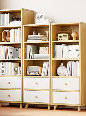 实木生板书架客厅落地靠转角墙置物架家态用日式柜82817窄立展示