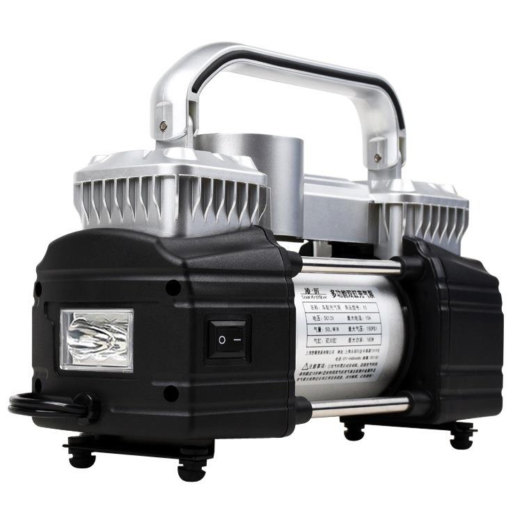 多功能SUV车载充气泵汽双动缸高118压大功率电车用胎打气泵1轮2V