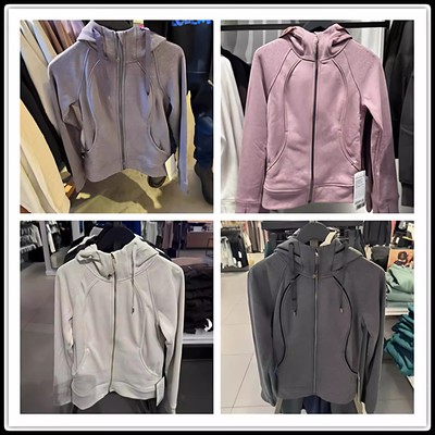 直邮lululemon/露露乐蒙 Scuba系列修身抽绳全拉链加绒连帽卫衣女