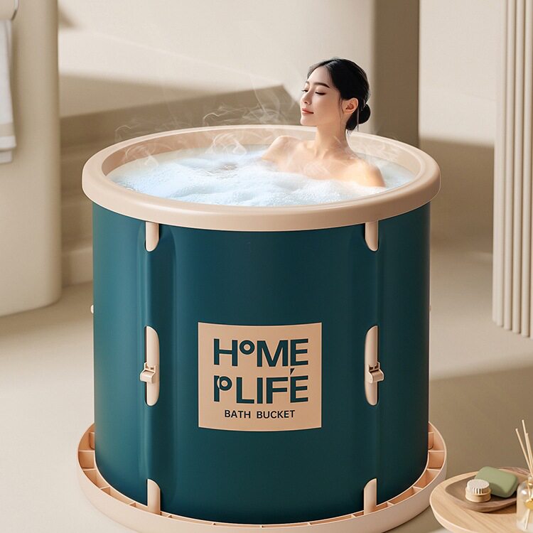 折叠加大加厚可坐泡澡桶