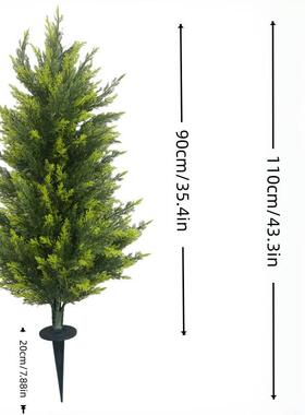 爆款仿绿植地插真柏树林盆杨景黄木H00934水草假花假树家居园装饰