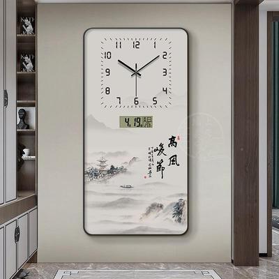 20新25款玄年关Q2471玄钟表画电子静音万历挂画时钟挂墙客厅家高