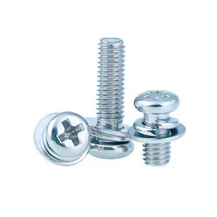 G3B9074.8钉十字GPX盘头螺平弹垫组合M//5/6/M8/10圆头三4组合螺