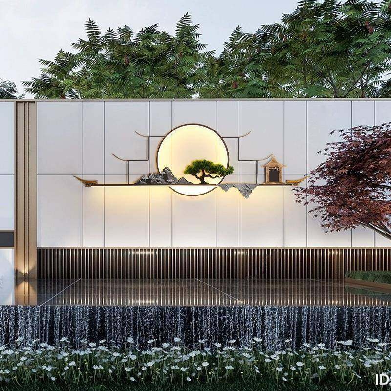 户外围新中灯式饰壁别墅院子墙壁灯AM5030-1花园影壁墙观景灯外墙