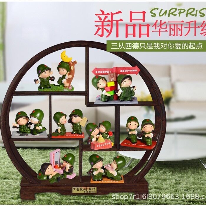创意婚庆树脂摆件套装新婚客厅卧室公仔装饰品工艺结婚纪念品