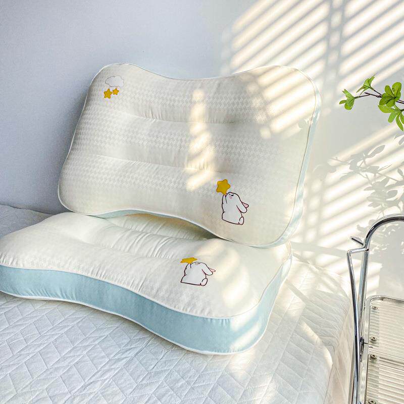 A类匠心提花子枕头枕芯448单人亲儿成人睡觉低枕学童宿舍提生花工