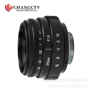 F801ujianensC口微单镜头镜25mmF1.8黑色l相机镜头销售2518头
