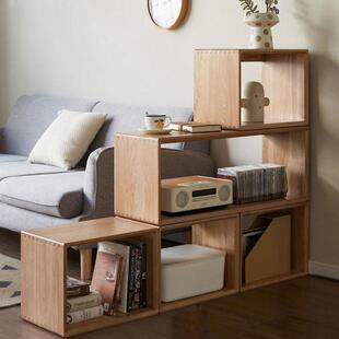 实自组合柜简由易书柜落子地客厅隔断柜储THQ物柜子书架书房木置