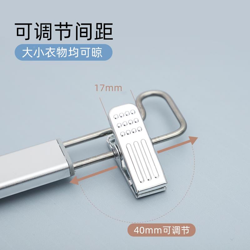铝合TTmgwwwu金裤架裤夹家用裤无痕裤子衣多功夹能裤夹子衣架柜裙