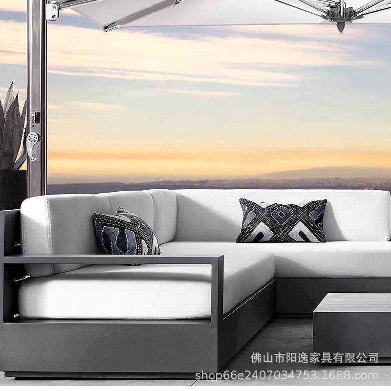 户外高端沙发别闲花园墅庭院酒店池休泳防水防晒铝合91金组合沙发