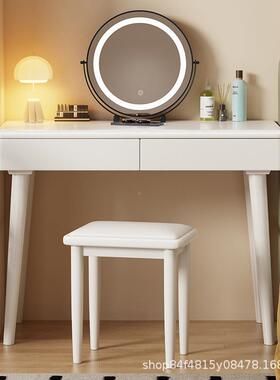 实梳妆台卧室小户型带镜子化妆台收纳柜XTH现代简木一化妆桌约书