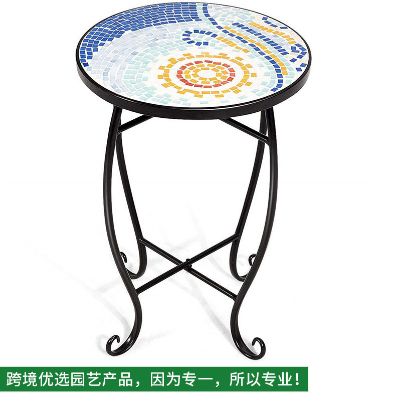 中式精美抽象太阳马赛克铁艺花架室内外阳台花园装饰花架