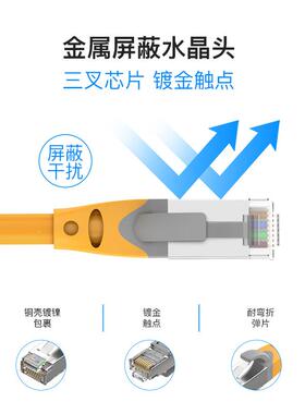 威迅2c0m超六类千兆网VPC6SSTP线8芯t6aa超6类双屏网蔽线跳线宽带