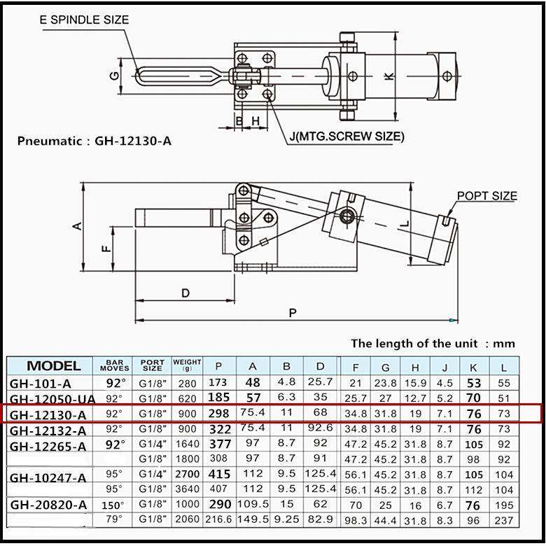 动快速夹具装夹气钳CMGH-工121GH-1213030A装气动工夹具快速夹钳