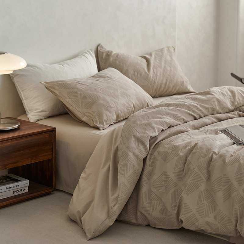 纯棉60支A类提花四件套 纯色肌理纹五星级酒店全棉高端民宿四件套,3C数码配件,摄像机配件,淘宝优惠券,粉丝福利购,淘宝优惠卷