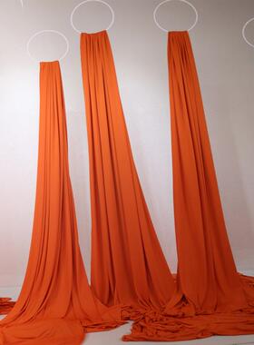 婚庆新款道装RXU具凤尾波帘布艺帘水帘韩式吊婚礼堂拱门背景吊顶