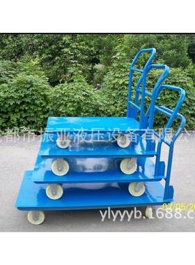 折叠推小钢板车拖车静音车货车PTD推货车搬运车拉花纹板手推车平