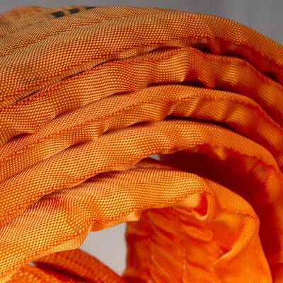 平彩纶涤扁吊带耐GHW磨加色护套起重吊装带行车吊绳