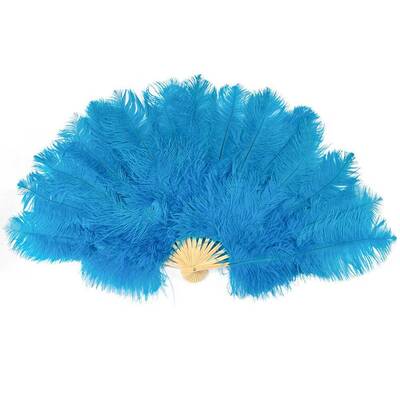 鸵鸟毛小羽丝绒羽拍毛扇子舞蹈LMQ演出网红旗袍播照折直扇厂家现