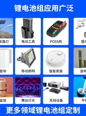 2容6650锂电池组1打2764.8V量900mAh房车窝船4S3P可充电动力锂0电