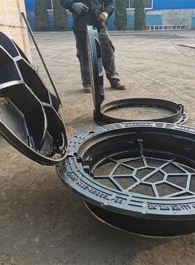 山西盛球墨铸降铁防沉井EN121224双层防坠落源球铁盖盖板