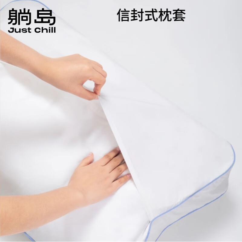 躺岛布里云白鹅绒枕头枕芯蓬松柔软回弹性好羽绒枕头芯羽绒枕套