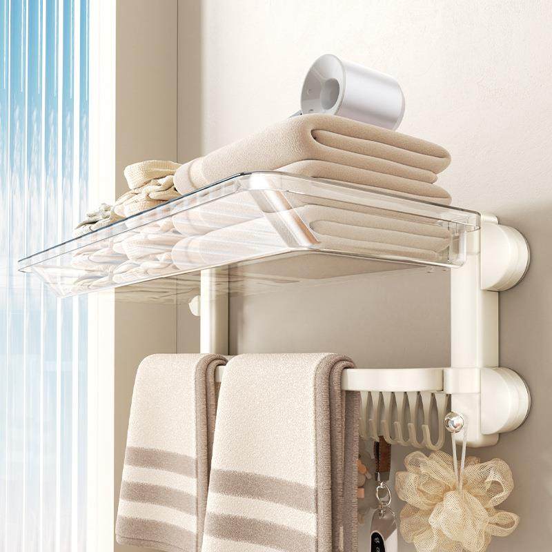 吸盘毛巾架卫生间免打孔浴巾架子浴室置物架一体厕所收纳挂钩挂杆,家装主材,智能毛巾架/浴巾架,淘宝优惠券,粉丝福利购,淘宝优惠卷