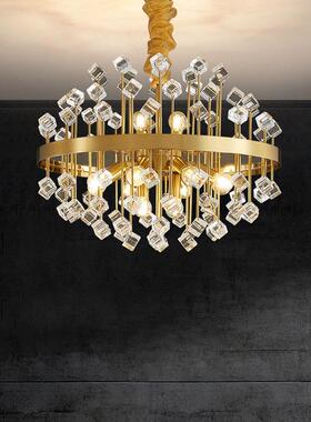 现代简玻约轻奢客厅服装灯店彩色璃8110A灯创意温馨卧室吊衣帽间