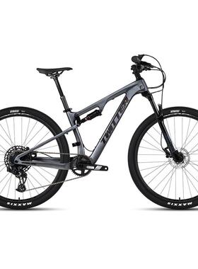 骓特碳纤维山地车OVERLORD软尾双避震减震AM越野电变12变速自行车