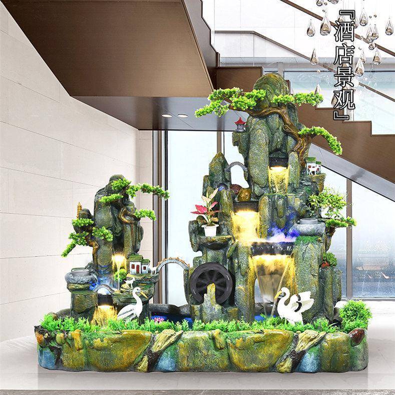 假山流水喷泉室内室外顶楼阳台庭院鱼池鱼缸瀑布造景山水景观摆件