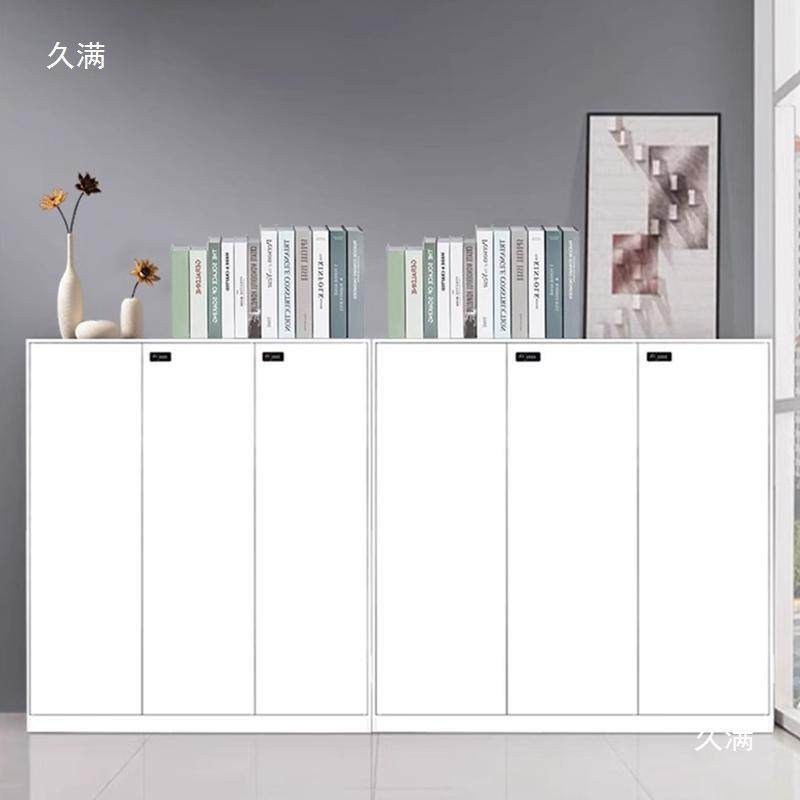 颐兴加厚铁皮办公柜矮柜办公桌边柜侧柜储物柜白色钢制文件柜